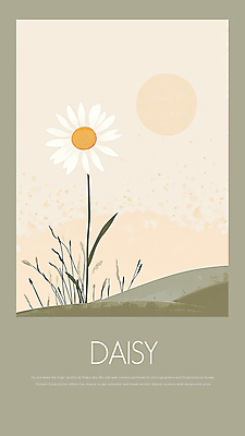 PSD 잎 한송이 일러스트 봄꽃 사람없음 초록색 태양 데이지 국내일러스트 자연요소 식물 1 꽃 컬러 봄 송이 파일형식