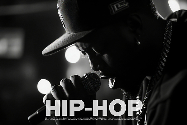 PSD 편집이미지 남자 포스터 흑백 힙합 한명 상반신 성인 눈감음 공연 무대 잡기 마이크 보케 부름 아티스트 캡모자 의료성형뷰티 성인남자한명만 이미지편집 직업 모자_잡화 1 음악 음향기기 모션 촬영기법 사람 이벤트 남자한명만 성인남자만 파일형식