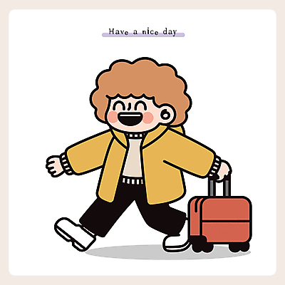 전신 남자 일러스트 한명 웃음 성인 라이프 걷기 캐리어 당기기 즐거움 성인남자한명만 국내일러스트 일러캐릭터 AI파일 캐릭터 1 감정 모션 표정 사람 생활 여행가방 남자한명만 성인남자만 파일형식 벡터