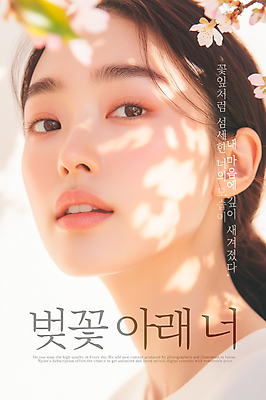 PSD 편집이미지 응시 여자 꽃 포스터 얼굴 따뜻함 그림자 한명 성인 빛 햇빛 봄 분위기 벚나무 감성 의료성형뷰티 성인여자한명만 이미지편집 나무 식물 1 시선 계절 컨셉 사람 신체부위 태양 벚꽃 여자한명만 성인여자만 파일형식