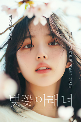 PSD 편집이미지 응시 여자 꽃 포스터 얼굴 따뜻함 한명 성인 햇빛 봄 분위기 벚나무 감성 의료성형뷰티 성인여자한명만 이미지편집 나무 식물 1 시선 계절 컨셉 사람 신체부위 태양 벚꽃 여자한명만 성인여자만 파일형식