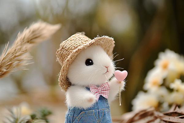 JPG 동물 편집이미지 자연 사랑 들기 사람없음 귀여움 스카프 멜빵바지 밀짚모자 쥐캐릭터 하트풍선 토끼인형 편집실사 AI컴퓨터그래픽 AI콘텐츠 모자_잡화 감정 인형 동물캐릭터 컨셉 바지 모션 목도리 하트 토끼 쥐 멜빵 CG 생태계 풍선 파일형식