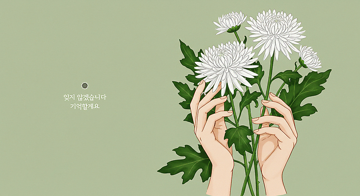 PSD 손 잎 일러스트 국화 신체부위 초록색 삼일절 애도 애국심 순국선열 추모 호국영령 독립투사 국내일러스트 식물 꽃 컬러 사람 공휴일 국경일 파일형식