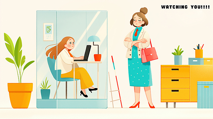 전신 PSD 여자 화분 벽 의자 가방 일러스트 유리 앉기 성인 두명 노트북 사무실 팔짱 눈감음 다리꼬기 직장인 상사 책상 감시 베이지색 성인여자만 국내일러스트 직업 잡화 컬러 가구 비즈니스 모션 재질 사람 전자제품 여자만 성인만 파일형식