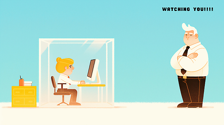 전신 PSD 남자 화분 벽 하늘색 의자 일러스트 유리 앉기 성인 두명 사무실 팔짱 모니터 직장인 상사 책상 감시 성인남자만 국내일러스트 직업 가구 비즈니스 모션 재질 사람 파란색 컴퓨터 남자만 성인만 파일형식