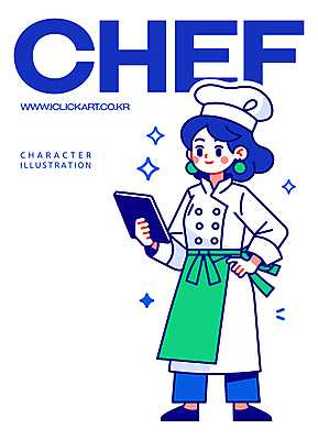 전신 여자 허리손 일러스트 직업캐릭터 요리사모자 한명 미소 들기 성인 책 파란색 반짝임 요리사 앞치마 레시피 성인여자한명만 일러캐릭터 AI파일 직업 캐릭터 모자_잡화 1 컬러 포즈 모션 표정 사람 여자한명만 성인여자만 파일형식 벡터