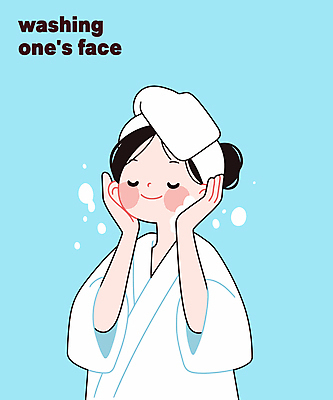 여자 하늘색 일러스트 한명 미소 상반신 성인 눈감음 거품 머리띠 목욕가운 세수 피부관리 성인여자한명만 문지르기 일러캐릭터 AI파일 캐릭터 1 장신구 모션 표정 사람 파란색 뷰티 청결 가운 여자한명만 성인여자만 파일형식 벡터