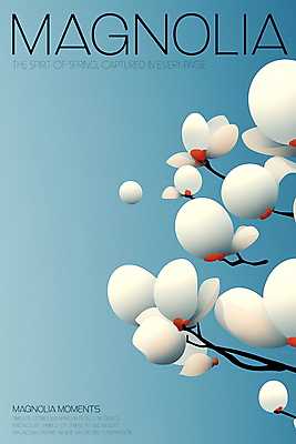 PSD 일러스트 봄꽃 추상 사람없음 파란색 나뭇가지 분위기 우아함 목련 국내일러스트 나무 꽃 컬러 컨셉 무늬 봄 파일형식