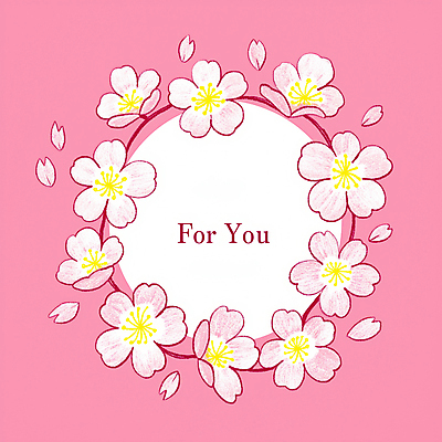 JPG 꽃잎 분홍색 일러스트 색연필 사람없음 화환 벚꽃 감성 원형프레임 꽃프레임 국내일러스트 AI일러스트 AI콘텐츠 꽃 컬러 컨셉 학용품 프레임 원형 파일형식