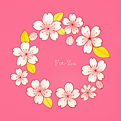 JPG 꽃잎 분홍색 잎 일러스트 색연필 사람없음 화환 벚꽃 꽃봉오리 감성 원형프레임 꽃프레임 국내일러스트 AI일러스트 AI콘텐츠 식물 꽃 컬러 컨셉 학용품 프레임 원형 파일형식