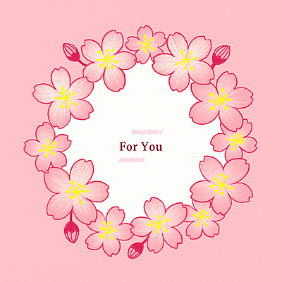 JPG 분홍색 일러스트 색연필 사람없음 화환 벚꽃 꽃봉오리 감성 원형프레임 꽃프레임 국내일러스트 AI일러스트 AI콘텐츠 꽃 컬러 컨셉 학용품 프레임 원형 파일형식