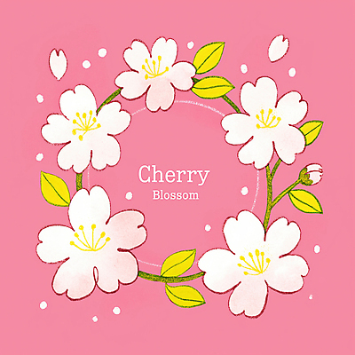 JPG 꽃잎 분홍색 잎 일러스트 색연필 사람없음 화환 벚꽃 꽃봉오리 감성 원형프레임 꽃프레임 국내일러스트 AI일러스트 AI콘텐츠 식물 꽃 컬러 컨셉 학용품 프레임 원형 파일형식