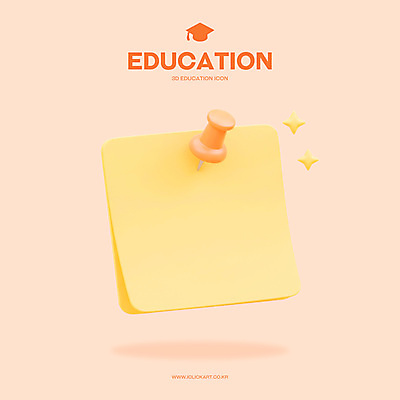 PSD 아이콘 교육 분홍색 학사모 사람없음 반짝임 3D아이콘 3D 압정 포스트잇 편집3D 모자_잡화 컬러 졸업 모션 사무용품 메모지 디지털합성 파일형식