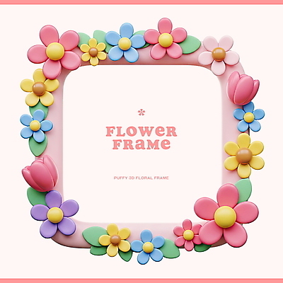 PSD 편집이미지 분홍색 잎 봄꽃 사각프레임 사람없음 3D 꽃프레임 카피스페이스 이미지편집 편집3D 식물 꽃 컬러 프레임 사각형 봄 공백 디지털합성 파일형식
