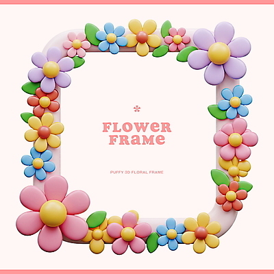 PSD 템플릿 편집이미지 분홍색 잎 봄꽃 사각프레임 사람없음 3D 꽃프레임 카피스페이스 이미지편집 편집3D 식물 꽃 컬러 프레임 사각형 봄 공백 디지털합성 파일형식