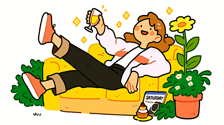 전신 여자 꽃 화분 여유 술잔 일러스트 한명 미소 들기 앉기 성인 책 반짝임 소파 케이크 풀잎 주말 토요일 성인여자한명만 국내일러스트 AI파일 식물 1 감정 잎 의자 모션 디저트 잔 표정 사람 풀_식물 요일 여자한명만 성인여자만 파일형식 벡터