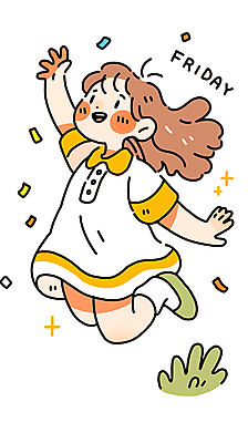 전신 여자 일러스트 한명 웃음 성인 반짝임 점프 만세 즐거움 꽃가루 금요일 풀기 성인여자한명만 국내일러스트 AI파일 1 감정 모션 표정 사람 가루 요일 여자한명만 성인여자만 파일형식 벡터