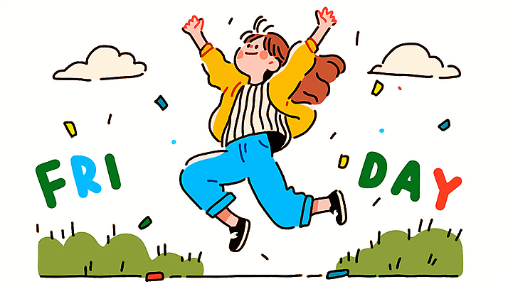 전신 구름 여자 일러스트 한명 웃음 성인 점프 만세 풀 즐거움 꽃가루 금요일 성인여자한명만 국내일러스트 AI파일 자연요소 식물 1 감정 모션 표정 사람 가루 요일 여자한명만 성인여자만 파일형식 벡터