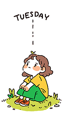 전신 여자 일러스트 한명 잔디 성인 올려보기 웅크림 우울감 화요일 성인여자한명만 국내일러스트 AI파일 식물 1 감정 모션 사람 요일 여자한명만 성인여자만 파일형식 벡터