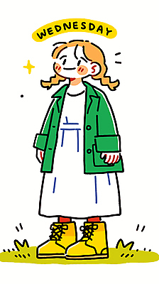 전신 여자 일러스트 한명 미소 성인 평화 풀 수요일 성인여자한명만 국내일러스트 AI파일 식물 1 컨셉 표정 사람 요일 여자한명만 성인여자만 파일형식 벡터