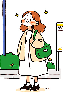 전신 여자 가방 일러스트 한명 미소 성인 평화 풀 수요일 성인여자한명만 국내일러스트 AI파일 식물 1 잡화 컨셉 표정 사람 요일 여자한명만 성인여자만 파일형식 벡터