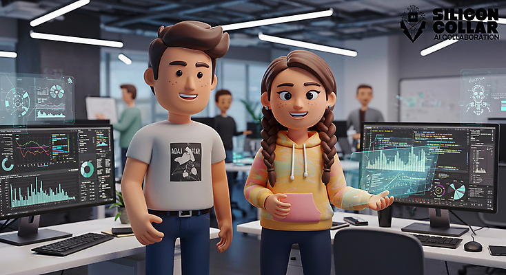 PSD 편집이미지 여자 남자 그래프 미래 들기 여러명 성인 사무실 3D 모니터 직장인 첨단기계 홀로그램 성인만 AI_인공지능 편집3D 직업 다수 컨셉 비즈니스 모션 사람 컴퓨터 기계 디지털합성 파일형식