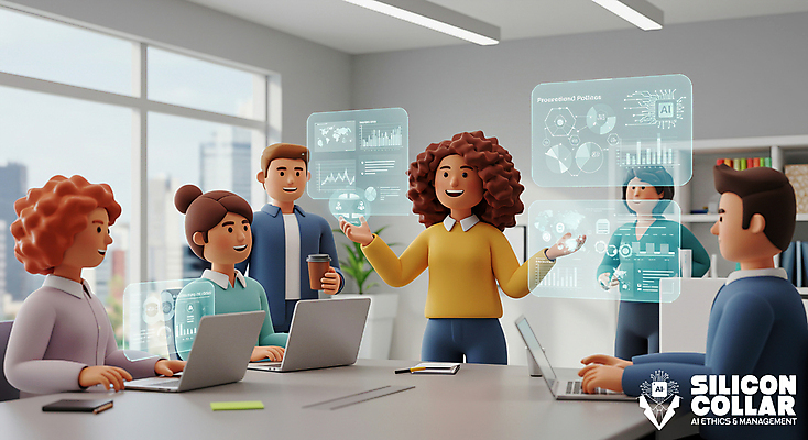 PSD 편집이미지 여자 남자 회의 미래 들기 앉기 여러명 성인 노트북 사무실 3D 손들기 직장인 책상 첨단기계 홀로그램 성인만 AI_인공지능 편집3D 직업 가구 다수 컨셉 비즈니스 모션 사람 전자제품 기계 디지털합성 파일형식