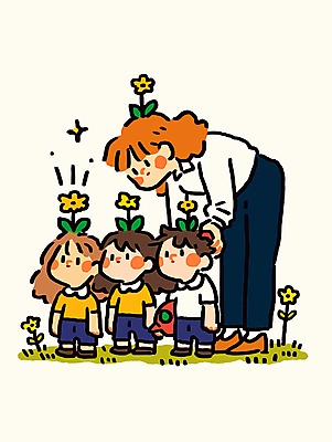 전신 여자 남자 꽃 어린이 일러스트 허리숙이기 미소 들기 소녀 소년 잔디 여러명 성인 반짝임 물뿌리개 국내일러스트 AI파일 식물 다수 모션 표정 숙이기 사람 파일형식 벡터