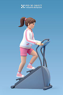 전신 PSD 편집이미지 여자 3D캐릭터 한명 미소 성인 파란색 운동복 운동 3D 계단 잡기 스탭퍼 성인여자한명만 편집3D 캐릭터 1 옷 컬러 모션 표정 건강 사람 운동기구 디지털합성 여자한명만 성인여자만 파일형식