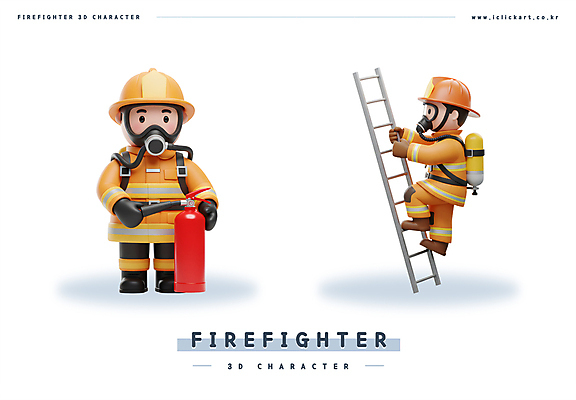 전신 PSD 편집이미지 남자 사다리 3D캐릭터 직업캐릭터 성인 두명 3D 잡기 소방관 오르기 소화기 산소호흡기 소방관모자 성인남자만 방호복 편집3D 직업 캐릭터 모자_잡화 옷 모션 사람 도구 안전장비 구조원 소방 디지털합성 남자만 성인만 파일형식