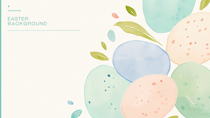 PSD 꽃잎 기독교 백그라운드 잎 일러스트 수채화 사람없음 부활절계란 파스텔톤 국내일러스트 식물 꽃 종교 컬러 부활절 계란 파일형식
