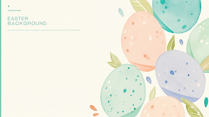 PSD 꽃잎 기독교 백그라운드 잎 일러스트 수채화 사람없음 부활절계란 파스텔톤 국내일러스트 식물 꽃 종교 컬러 부활절 계란 파일형식