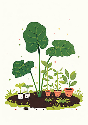 JPG 화분 일러스트 자연 잔디 사람없음 초록색 흙 풀잎 테라리움 국내일러스트 AI일러스트 AI콘텐츠 식물 컬러 잎 풀_식물 생태계 원예 파일형식