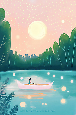 JPG 나무 여자 호수 야경 일러스트 자연 밤하늘 한명 성인 빛 고요 봄풍경 보름달 풀잎 달빛 감성 선박 몽환 성인여자한명만 국내일러스트 AI일러스트 AI콘텐츠 식물 1 컨셉 수상교통 잎 하늘 사람 풍경 봄 달 풀_식물 야간 생태계 여자한명만 성인여자만 파일형식 풍경_경치