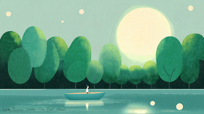 JPG 나무 여자 호수 야경 일러스트 자연 밤하늘 한명 성인 빛 반사 고요 봄풍경 보름달 달빛 감성 선박 몽환 성인여자한명만 국내일러스트 AI일러스트 AI콘텐츠 식물 1 컨셉 수상교통 하늘 사람 풍경 봄 달 야간 생태계 여자한명만 성인여자만 파일형식 풍경_경치