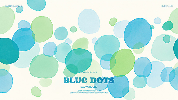 PSD 백그라운드 일러스트 수채화 사람없음 파란색 물방울무늬 겹침 국내일러스트 컬러 무늬 파일형식