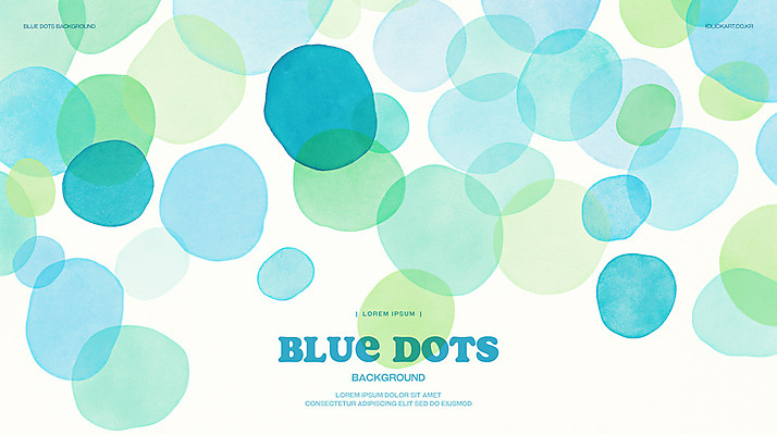 PSD 백그라운드 일러스트 수채화 사람없음 파란색 물방울무늬 겹침 국내일러스트 컬러 무늬 파일형식