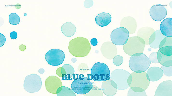 PSD 백그라운드 일러스트 수채화 사람없음 파란색 물방울무늬 겹침 국내일러스트 컬러 무늬 파일형식