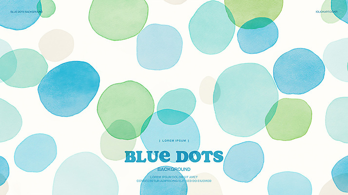 PSD 백그라운드 일러스트 수채화 사람없음 파란색 물방울무늬 겹침 국내일러스트 컬러 무늬 파일형식