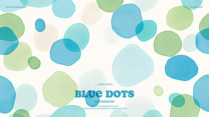 PSD 백그라운드 일러스트 수채화 사람없음 파란색 물방울무늬 겹침 국내일러스트 컬러 무늬 파일형식