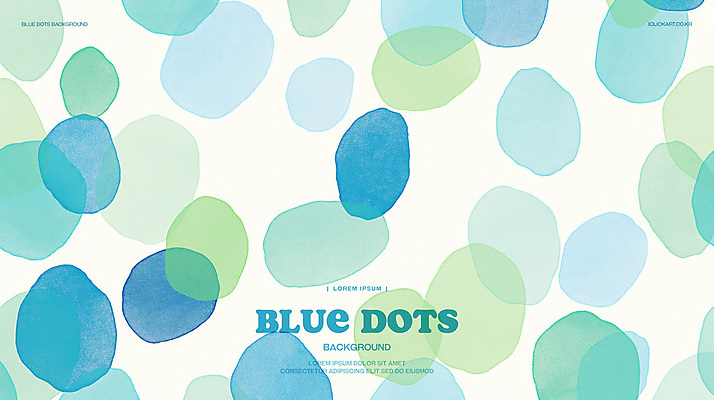 PSD 백그라운드 일러스트 수채화 사람없음 파란색 물방울무늬 겹침 국내일러스트 컬러 무늬 파일형식