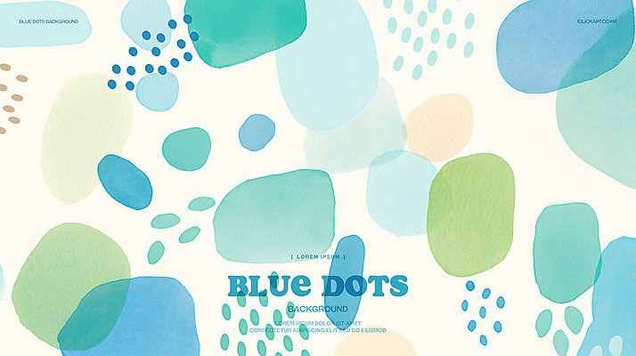 PSD 백그라운드 일러스트 수채화 사람없음 파란색 물방울무늬 겹침 국내일러스트 컬러 무늬 파일형식