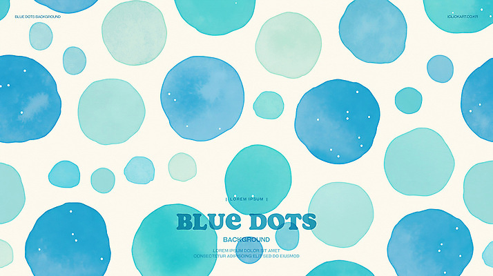 PSD 백그라운드 일러스트 수채화 사람없음 파란색 물방울무늬 국내일러스트 컬러 무늬 파일형식