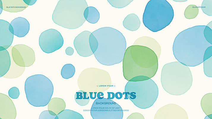 PSD 백그라운드 일러스트 수채화 사람없음 파란색 물방울무늬 겹침 국내일러스트 컬러 무늬 파일형식