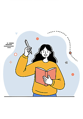 PSD 여학생 여자 대학생 일러스트 한명 미소 들기 상반신 성인 책 파란색 펜 신학기 성인여자한명만 국내일러스트 1 학생 컬러 모션 표정 사람 필기구 여자한명만 성인여자만 파일형식