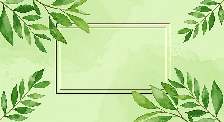 JPG 일러스트 수채화 프레임 사람없음 초록색 풀잎 카피스페이스 국내일러스트 AI일러스트 AI콘텐츠 컬러 잎 공백 풀_식물 파일형식