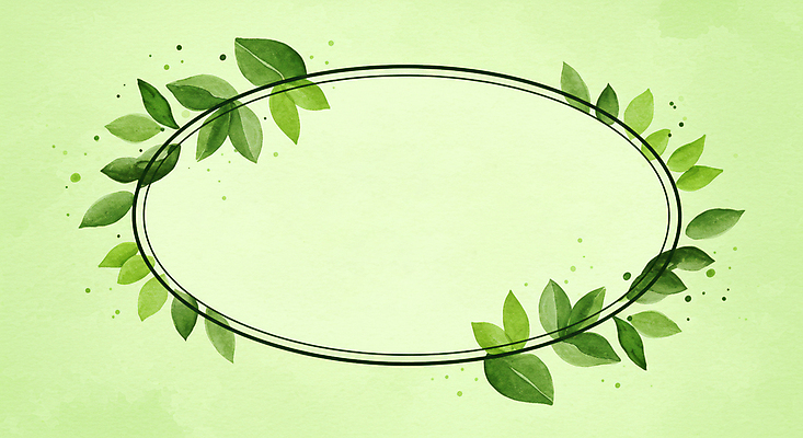 JPG 일러스트 수채화 프레임 사람없음 초록색 풀잎 카피스페이스 국내일러스트 AI일러스트 AI콘텐츠 컬러 잎 공백 풀_식물 파일형식