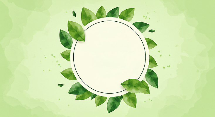 JPG 일러스트 수채화 프레임 사람없음 초록색 풀잎 카피스페이스 국내일러스트 AI일러스트 AI콘텐츠 컬러 잎 공백 풀_식물 파일형식