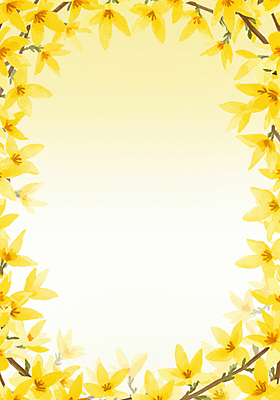 JPG 일러스트 수채화 프레임 사람없음 노란색 봄 나뭇가지 풀잎 개나리 번짐 카피스페이스 국내일러스트 AI일러스트 AI콘텐츠 나무 계절 꽃 컬러 잎 공백 풀_식물 파일형식 효과