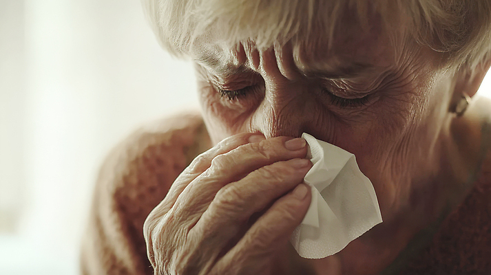 JPG 편집이미지 여자 노년 할머니 얼굴 한명 찡그림 화장지 감기 의료성형뷰티 노인여자한명만 코풀기 편집실사 AI인물포토 AI콘텐츠 1 모션 표정 사람 성인 신체부위 질병 CG 여자한명만 노인여자만 파일형식 AI포토